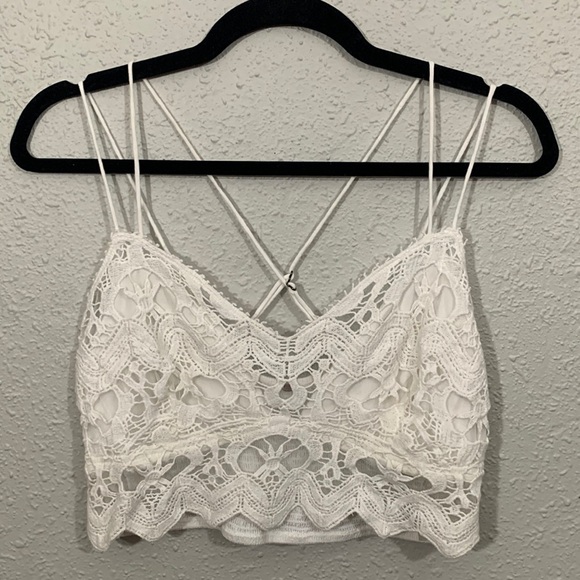 Free People White Lace Bralette size L - Picture 4 of 12